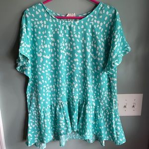 143 Story by Line Up Short Sleeve blue shirt S